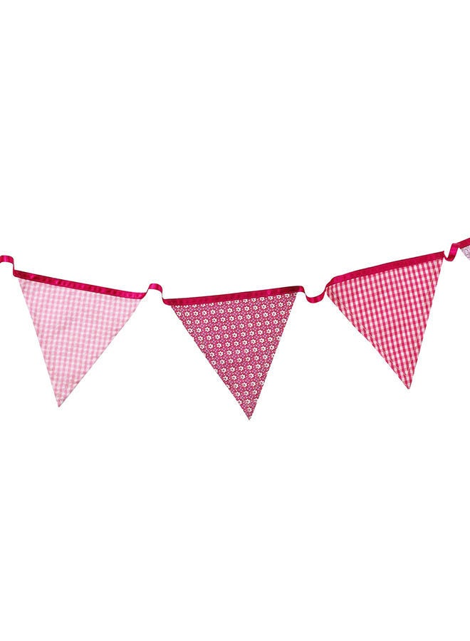 NIBEMINENT Pink And Mix Fabric Bunting 3meter - Image 2