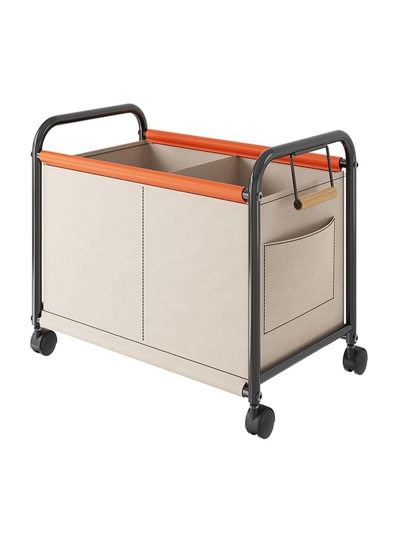 بلومنغ تايم صندوق تخزين ألعاب بعجلات، صندوق ألعاب للأطفال، حاوية تخزين قابلة للإزالة ومتينة وقابلة للحمل مع مقابض للحضانة وغرفة اللعب والملابس والبطانيات وغرفة النوم - Image 1