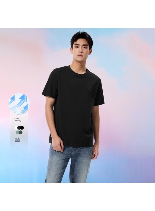 HLA Antibacterial & Anti-mite】2025 Summer New Street Trend Cool & Breathable Men's Round-neck Short-sleeve T-shirt - Image 3