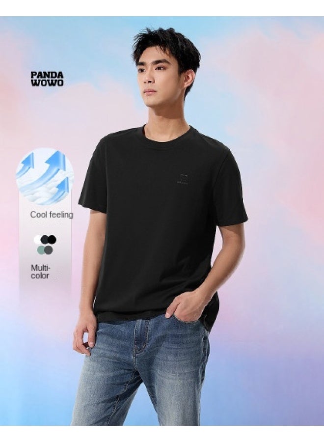 HLA Antibacterial & Anti-mite】2025 Summer New Street Trend Cool & Breathable Men's Round-neck Short-sleeve T-shirt - Image 1