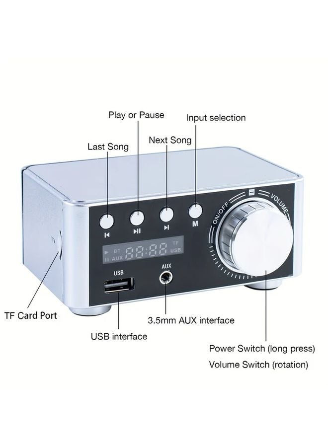 Simli Color Mini Hi Fi Class D 80W 80W Amplifier Wireless 5 0 Stereo Power Amplifier For Home Car Tablet PC - Image 5