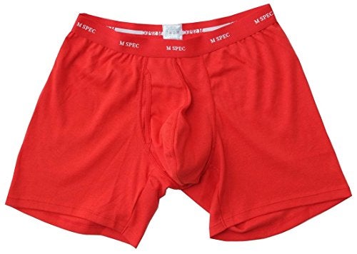 MSPEC Men's Knit Boxers 3D-Crotch Breathable/Comfortable MS-04 Red M - Image 5