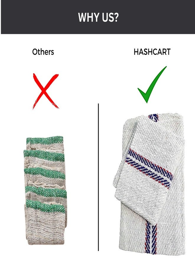 Hashcart Floor Cotton Cleaning Clothes for House, Floor Kitchen, Tiles - Washable Reusable Large Floor Cloth for Office, Bathrooms [ Pack of 2 ] 24" x 24" - Image 3