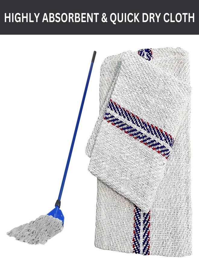 Hashcart Floor Cotton Cleaning Clothes for House, Floor Kitchen, Tiles - Washable Reusable Large Floor Cloth for Office, Bathrooms [ Pack of 2 ] 24" x 24" - Image 2