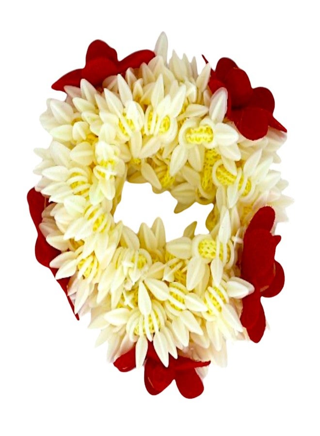 JWELLA Artificial White Flower Gajra Hair Accessories for Women & Girls | Reusable Floral Juda Veni Gajra for Bun Hairstyle | Traditional Festive Gajra (Pack of 2) - Image 5