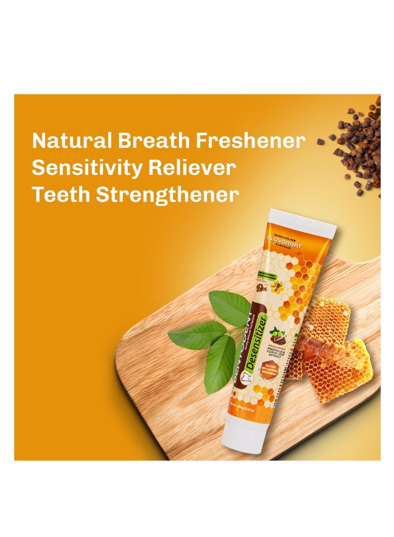 Bentodent Sensitive Toothpaste – Natural Desensitizer for Sensitivity Relief | Clove & Mint with Bentonite Clay & Propolis | SLS-Free, Fluoride-Free, 100g Pack - Image 4