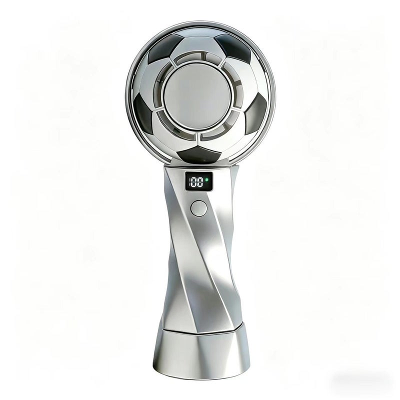 2026 Football Handheld Fan with Cooling Turbo, Portable Mini Neck-Hanging High-Speed Cold Compress Rechargeable Fan