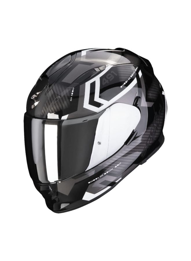 سكوربيون EXO-491 SPIN أسود-أبيض XL خوذة