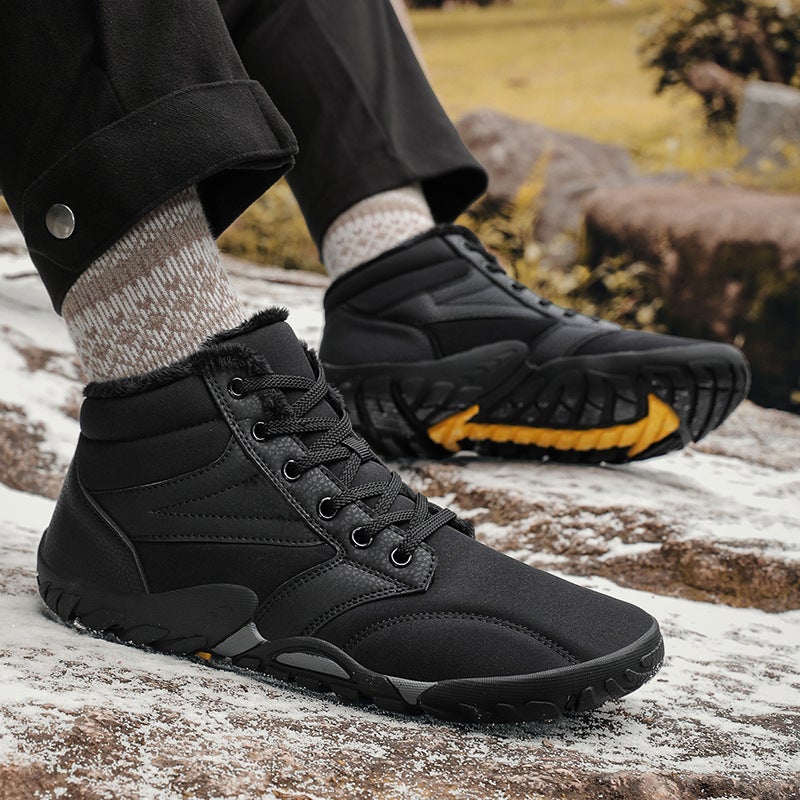 Snow Boots for Men and Women, Fleece-Lined Warm Men''s Boots, Men''s Outdoor Five-Finger Waterproof Cotton Shoes, Hiking Shoes, Winter Warm Boots - Image 2