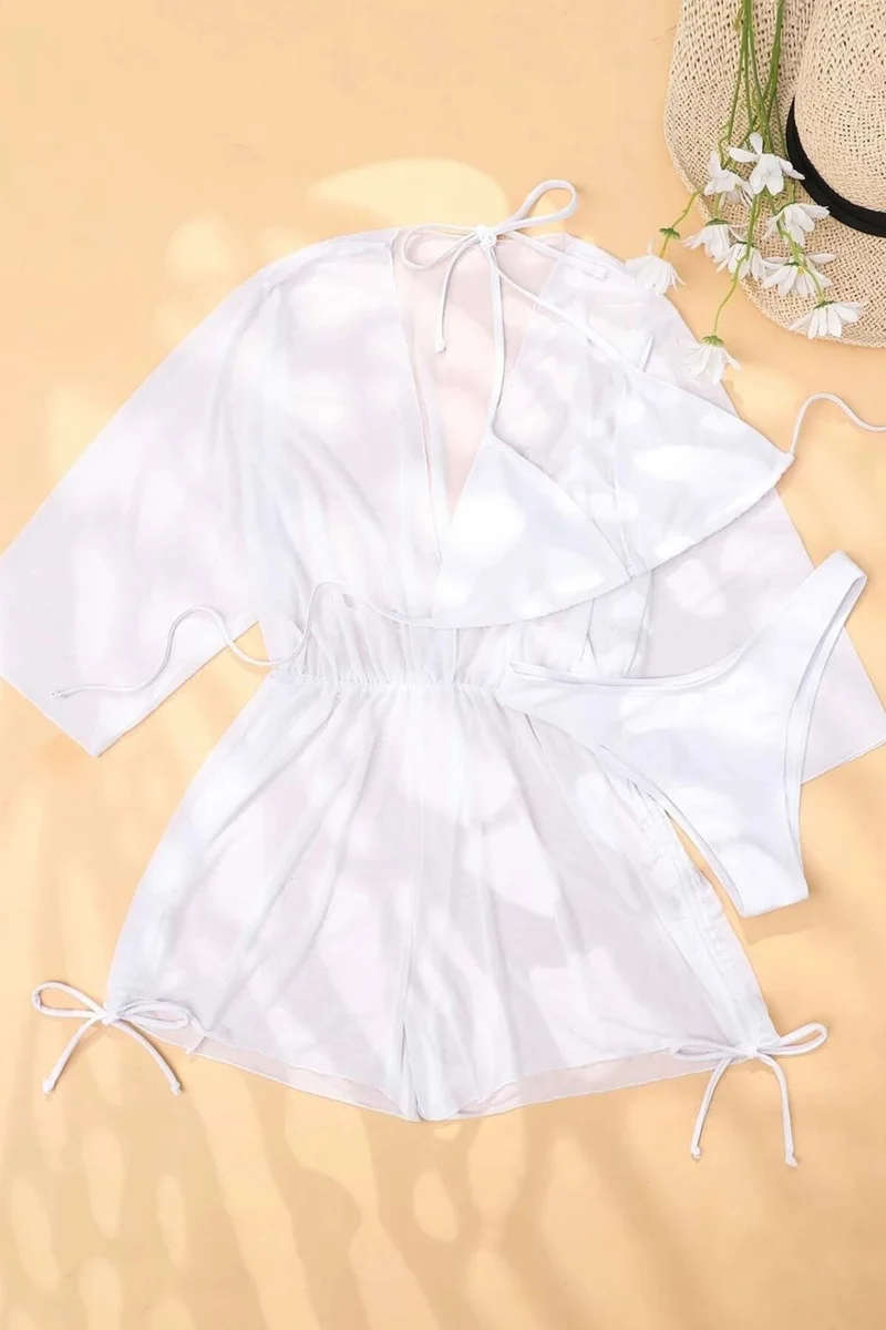 Angelsin Chiffon Pareo Beach Dress Cover Up Kimono