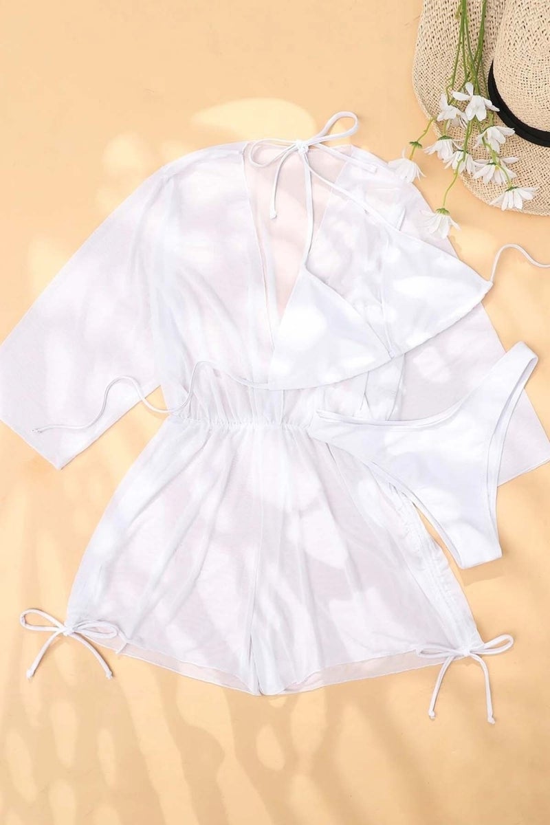 Angelsin Chiffon Pareo Beach Dress Cover Up Kimono - Image 3