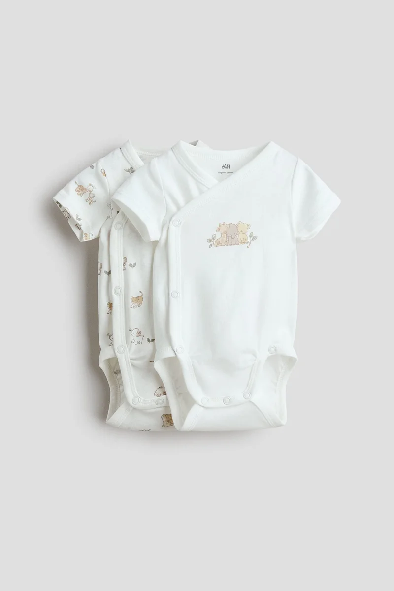 H&M 2-pack wrapover bodysuits