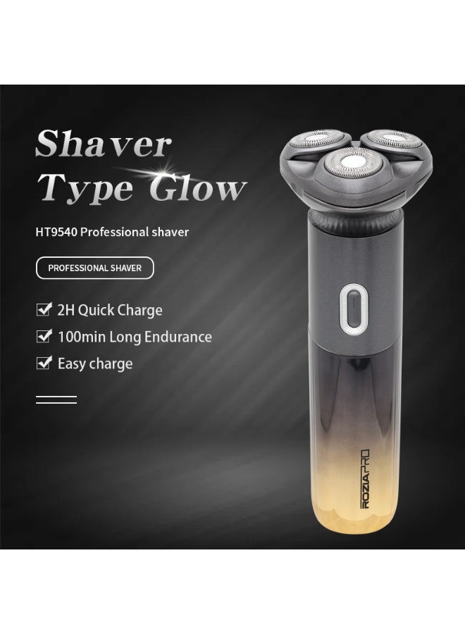 روزيابلس ماكينة ROZIA PRO HT9540 الكهربائية، المصممة لحماية البشرة وتوفير أداء احترافي كل يوم. تأتي الماكينة برأس أداة عائم ثلاثي الأبعاد يتحرك للأعلى والأسفل ويتيح ثلاثة رؤوس للحلاقة بسلاسة دون شد أو تهيّج للبشرة.  شبكة الشفرات الدقيقة - Image 1