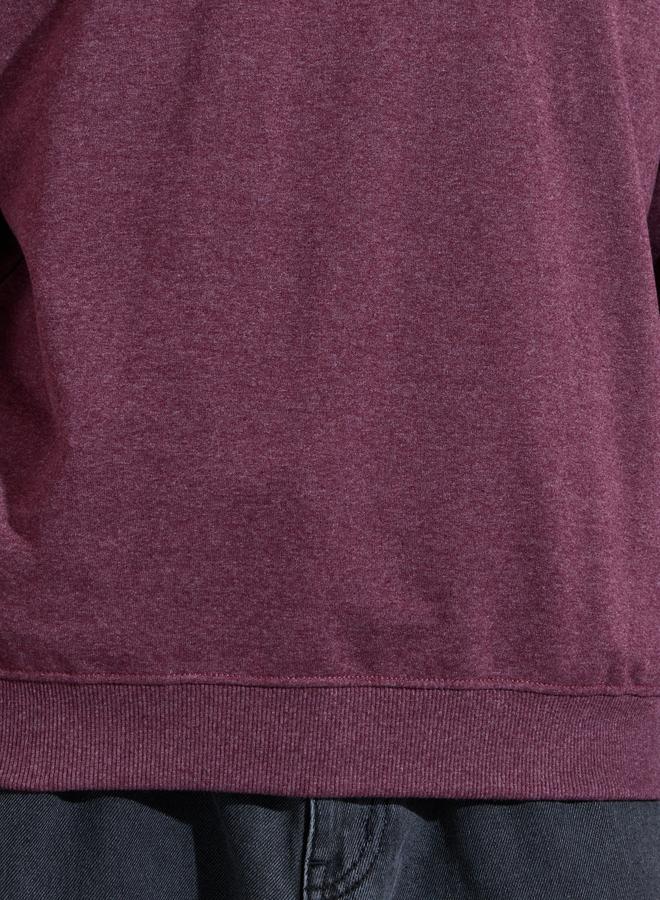 Styli Purple Relaxed Fit Cotton Terry Sweatshirt - Image 3