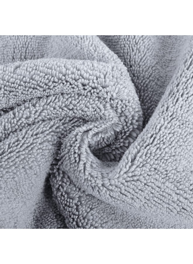 POLYTE Premium Lint Free Microfiber Washcloth Face Towel, 13 x 13 in, Set of 6 (Gray) - Image 3