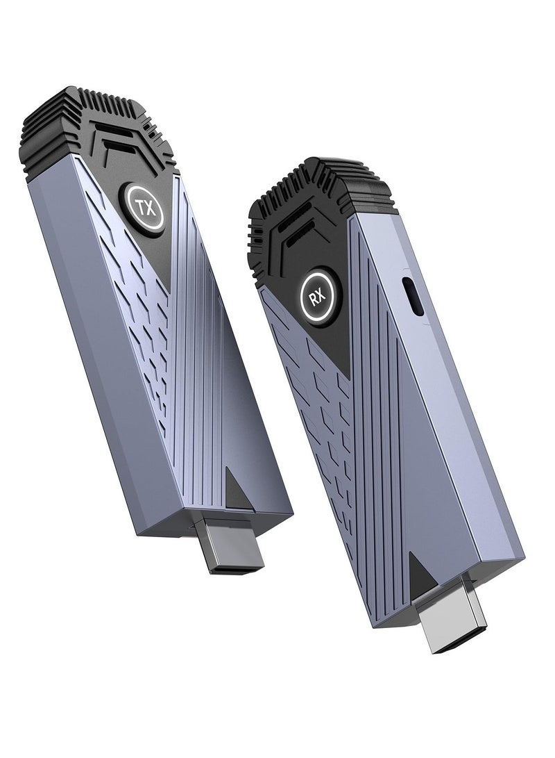 Wireless HDMI Transmitter and Receiver Kit - Portable 4K HDMI Wireless Extender, Plug & Play, Supports 2.4/5GHz for Streaming Video and Audio from Laptop, PC, TV Box, or Projector. - Image 1