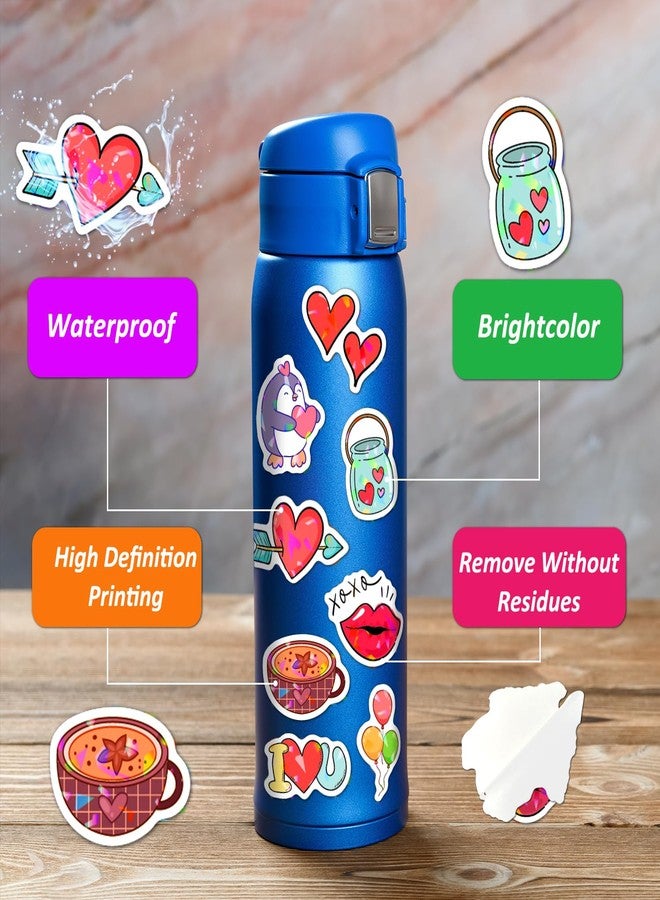 JCFIRE Valentines Stickers, 16 Sheets Shiny Happy Valentines Day Stickers for Kids Toddlers, Crafts for Kids Class Classroom School Party Favors Decorations Decor Goodie Bags Gifts - Image 5