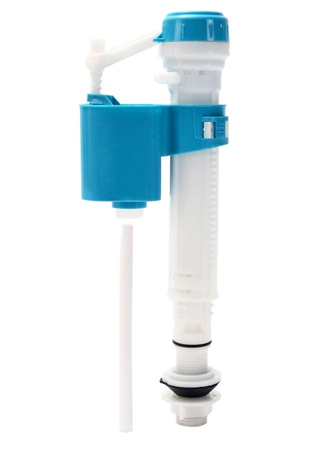 LAWAZIM Toilet Fill Valve - Adjustable Height Bottom Inlet Cistern Valve Replacement, Silent Water Saving Easy to Install Repair Kit with Rubber Sealing Gasket & Refill Tube for Toilet Tanks - Green - Image 1