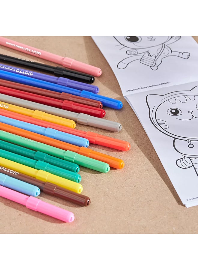 MULTIPRINT Frozen 36 Felt Tip Pens Set  36 Felt Pens, 3 Stamps, 1 Ink Pad And 1 Coloring Book (Packaging may vary) - Image 5