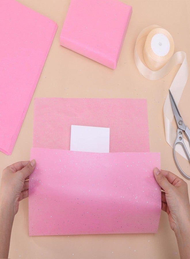 SUNCOLOR 120 Sheets 20"x14" Pink Tissue Paper for Gift Bags Packaging Glitter Art Tissue Paper for Crafts - Image 5