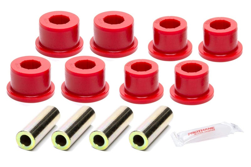 Prothane Leaf Spring Bushing Kit, Front, Polyurethane/Steel, Red/Zinc Oxide, GM Fullsize Truck/Van 1999-2009 - Image 3