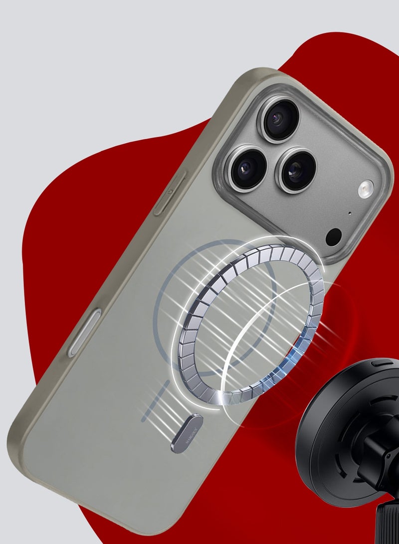 Premium Glossy Case Cover for iPhone 17 Pro - Hard TPU Case Cover - Slim Fit Design and Full Edge Coverage - Natural Titanium - Image 3