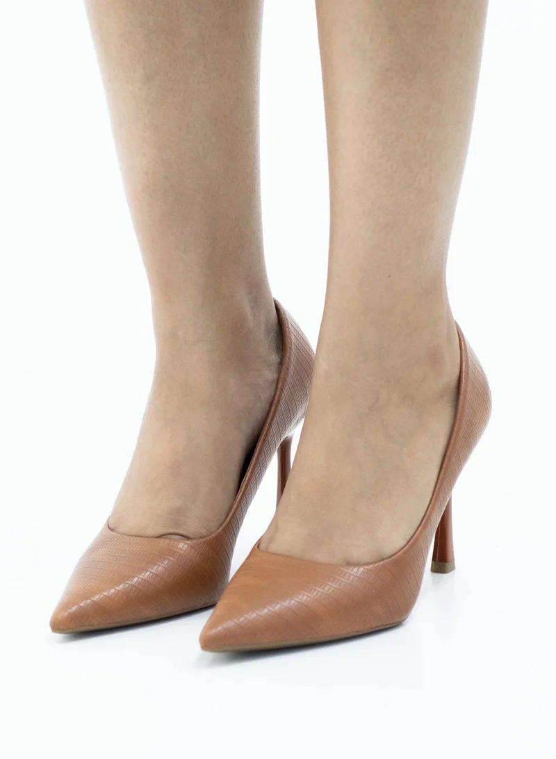 LAMARAPARIS CRUSH 9.5CM HEEL POINTY FAUX LEATHER COURT BLACK