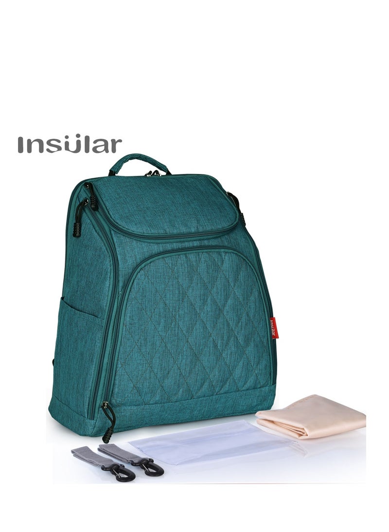 insular Waterproof Diaper Bag With Stroller Strap - Image 1