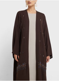 hayas closet Embellished Abaya with Sheila  - Image 3