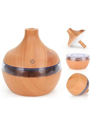 Home 300ml Electric Humidifier Essential Aroma Oil Diffuser Ultrasonic Wood Grain Air Humidifier USB Mini Mist Maker LED Light Touch - pzsku/Z5A032E427E4A36F111DFZ/45/_/1725357789/56826972-5ef6-4e2c-a437-64bc94db822b