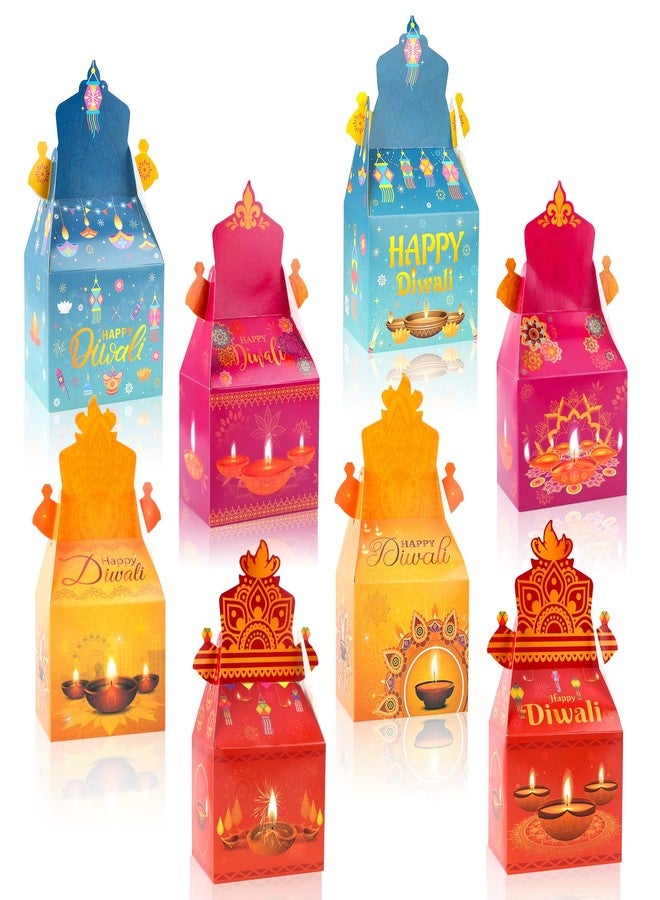 HOWAF 12 PCS Happy Diwali Candy Boxes - Diwali Party Decoration Gift Boxes - Festival of Lights Treat Boxes - Diya Goodie Boxes for Indian Deepavali Party Supplies Favor - Image 1