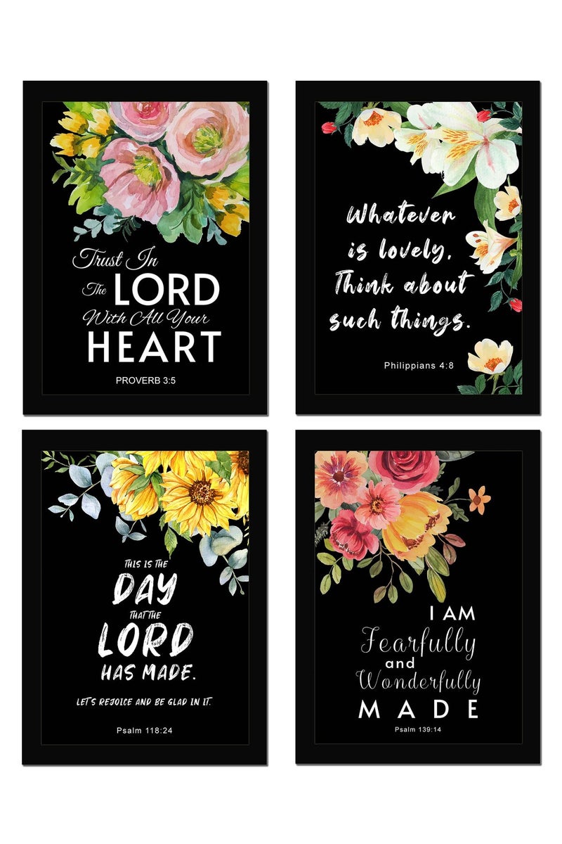 AR Creative Bible Verse Wall Art Set of 4 - Image 1