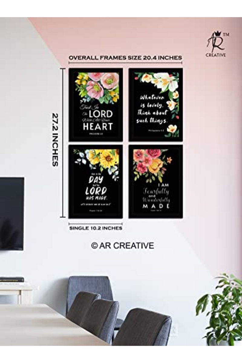 AR Creative Bible Verse Wall Art Set of 4 - Image 3