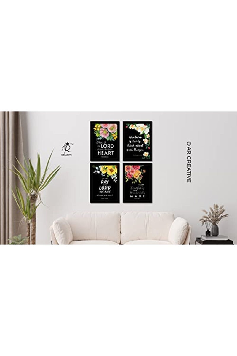 AR Creative Bible Verse Wall Art Set of 4 - Image 2