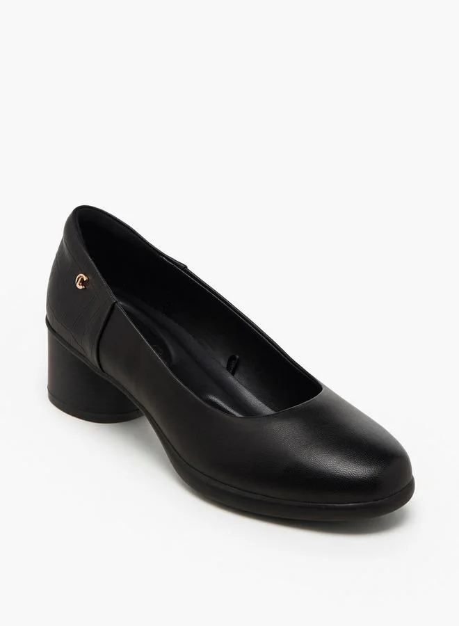 Le Confort Women Leather Block Heel Shoes