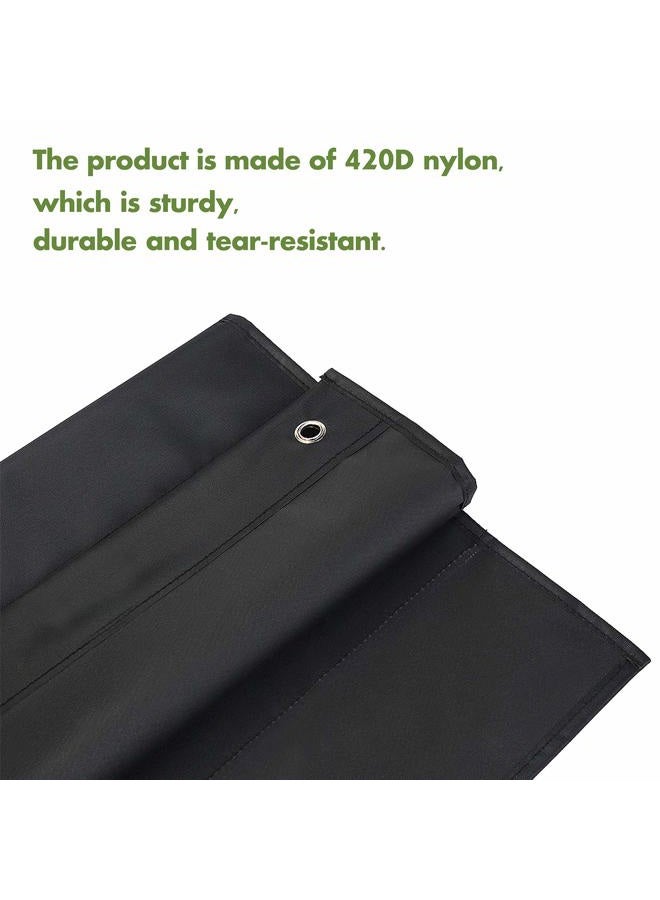 SpriteGru Daily Schedule Pocket Chart， Black Class Schedule with 26 Cards, 13+1 Pockets. 13 Colored + 13 Blank Double-Sided Reusable Cards, Easy Over-Door Mountings Included. (13" x 36") - Image 4