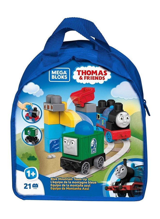 Mega Brands Mega Bloks Thomas & Friends Blue Mountain Team-Up with Big Building Blocks, Building Toys for Toddlers (21 Pieces)  - Image 1