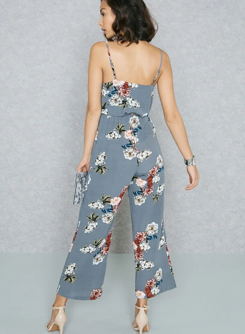 New Look Petite Floral Printed Jumpsuit