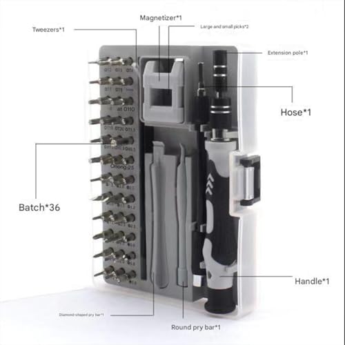 Divinext 45 In 1 Screwdrivers Set Opening Repair Tools Kit For all kind of use | 15.3 X 11.3 X 3.4 CM, Silver - Image 3