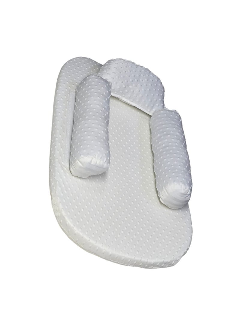 BABYCARA Baby Bed with Thick Mattress Neck Pillow and Side Pillows for New Born Babies 68x48cm  - Image 3