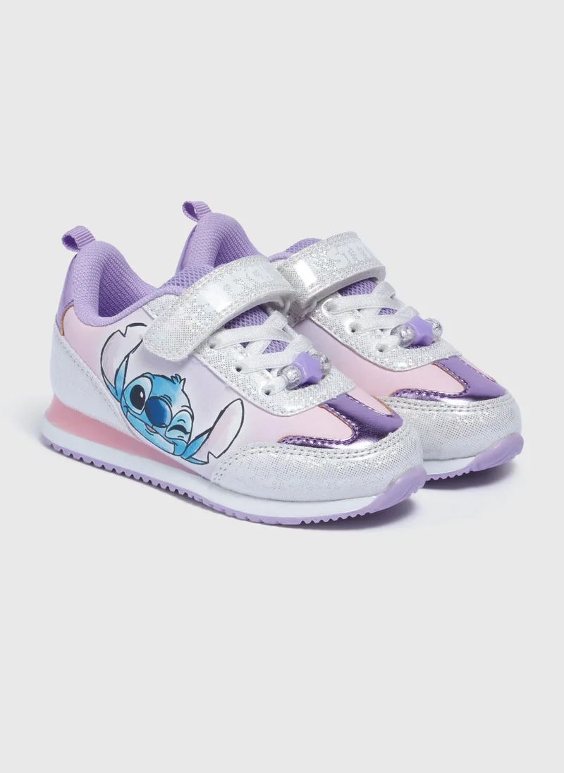 Matalan Disney Girls Lilac Stitch Retro Trainers