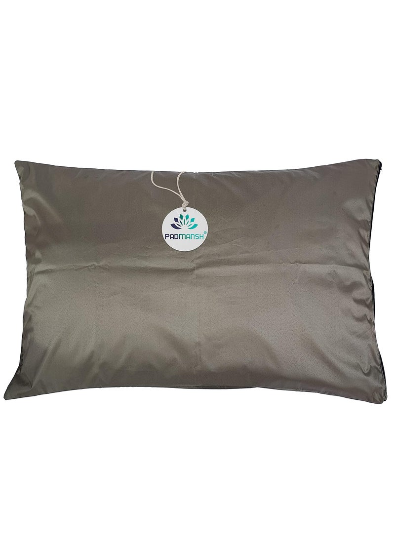 Padmansh Padmansh Breathable Waterproof Dustproof and Hypoallergenic Pillow Protector Protects Against Dust Mites and Allergens Size 18 X 27 Inches Brown  - Image 3