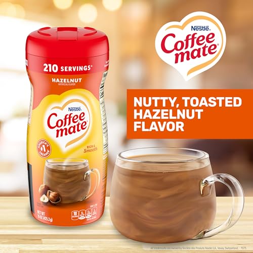 Coffee Mate Nestle Coffee mate Coffee Creamer Hazelnut Non Dairy Powder Creamer 15 oz Canister Pack of 12 - Image 5