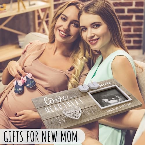 EURSET Baby Sonogram Picture Frame with Countdown Weeks - Standard 4"x3" Ultrasound Photo - Pregnancy Announcements Ideas - Gender Reveal Baby-Shower Gift - New Mom Expecting Parents to Be Keepsake Gifts - Image 3