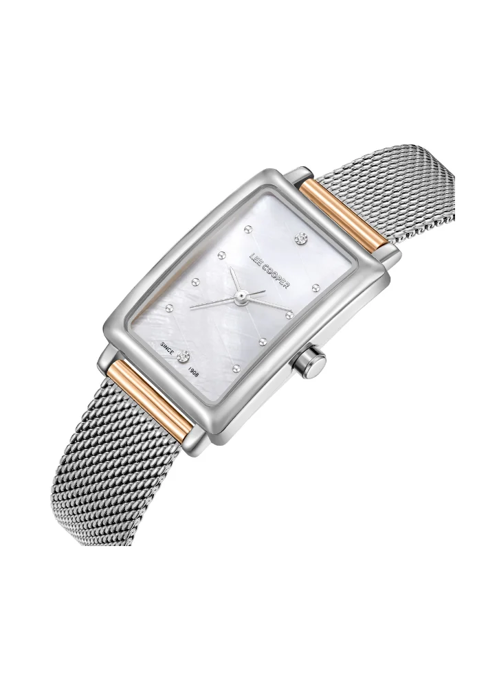 Lee Cooper Women's Analog Display Watch With Silver Mesh Strap - LC08076.520