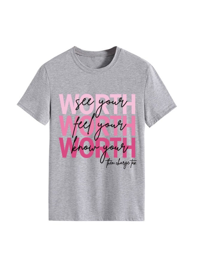 Women's Graphic T Shirts Casual Funny Printed Short Sleeve Undershirts Crewneck Summer Shirts for Women - Image 1