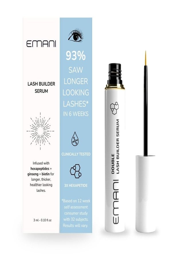 EMANI Eyelash Growth Serum by Emani - Clinically Tested for Longer, Thicker, Fuller Lashes in 6–8 Weeks - Hexapeptide, Biotin & Ginseng Formula, Safe for Extensions, 0.10 Fl. Oz. - Image 1