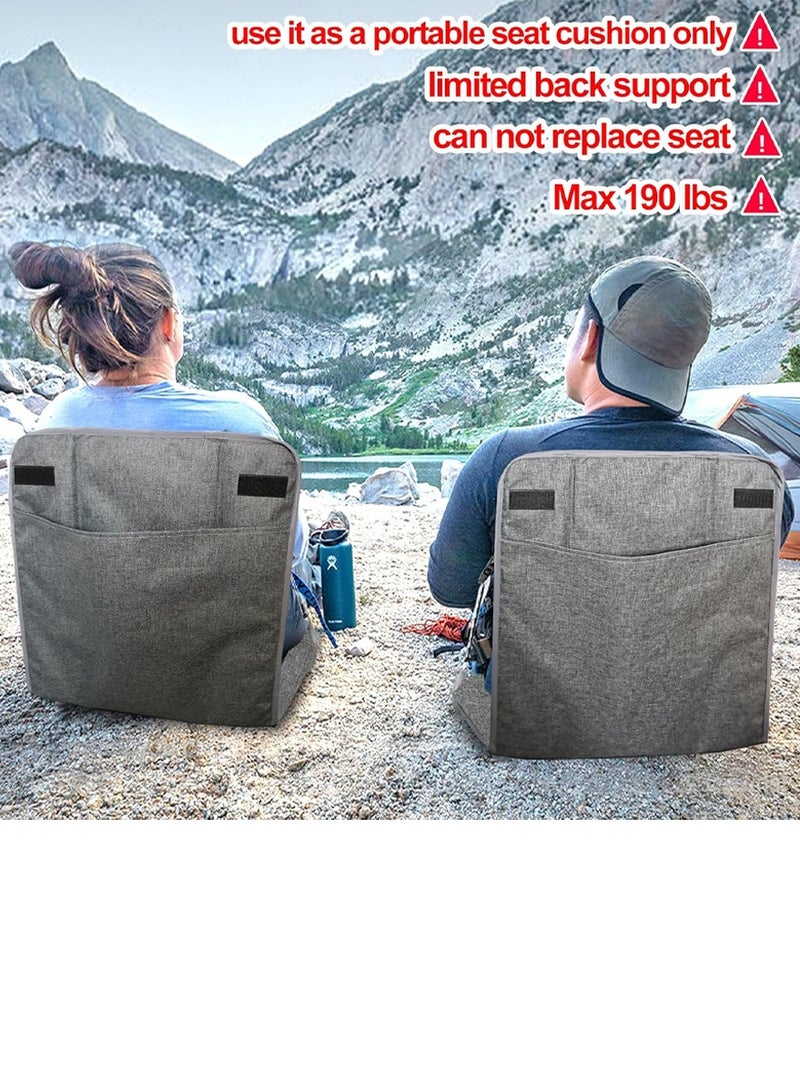 QUTOOB Foldable Camping Chair with Back Support and Storage Pocket, Versatile 3-in-1 Chair Serve as Floor Chair, Mat, or Seat Pad - Ideal for Outdoors, Camping, Travel, Desert, Beach, Lawn, Umrah, Indoors - Image 4