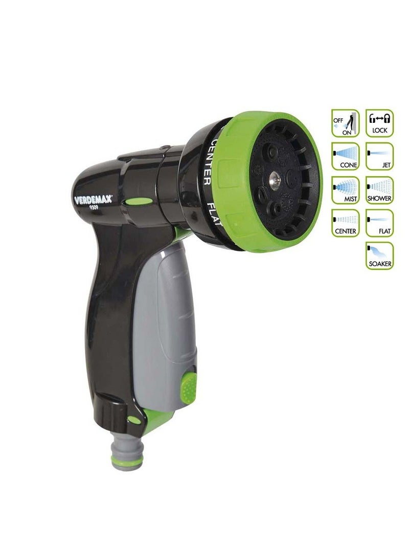 KNP Shower spray pistol 7 jets, on-off and lock keys 