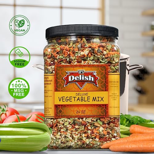It's Delish Deluxe Dried Vegetable Soup Mix by Its Delish, 24 Oz (1.5 Lb) Jumbo Container of Dehydrated Vegetables - Image 2